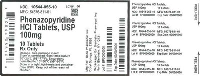 100mg 10ct (Label Phenazopyridine HCl Tabs 100mg Bpi(10544 055 10) Boca(64376 811 01) Rev0)